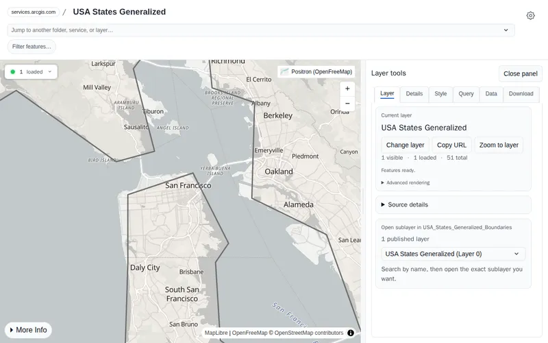 Screenshot of ArcGIS Preview