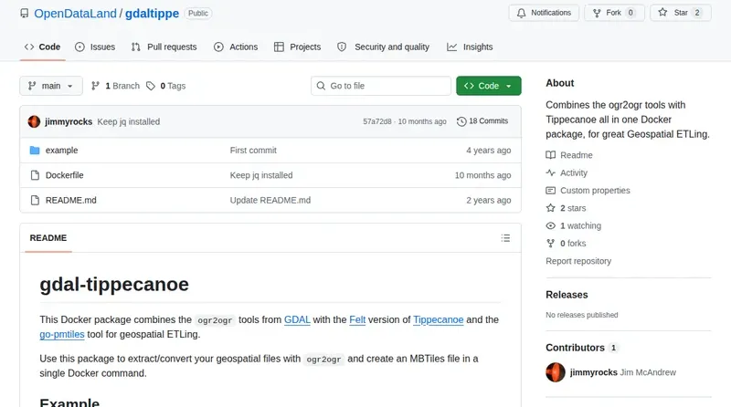 Screenshot of gdaltippe